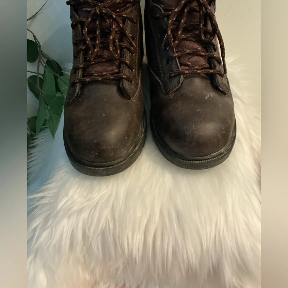 Brahma Men's Gus 6” Brown Leather Steel Toe Work Boots Size 10.5 (Pre-Owned)